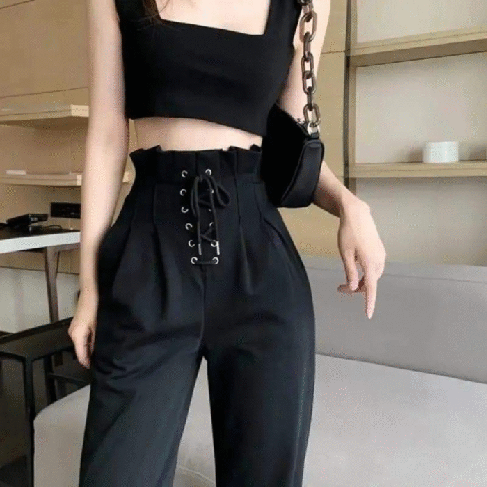 High-Waist Cotton Sweatpants for Women | Soft, Stylish & Comfortable - Image 4