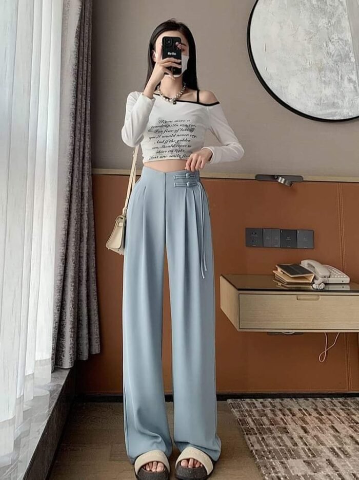 Rosaline Wide-Leg Pants for Women | Elegant Fit & Premium Fabric - Image 4