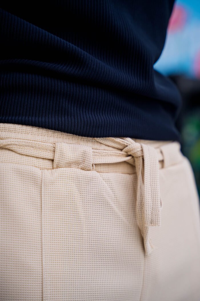 Limited Edition Waffle Wide-Leg Trousers – Stand Out in Style - Image 4