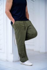 Limited Edition Waffle Wide-Leg Trousers – Stand Out in Style - Image 3