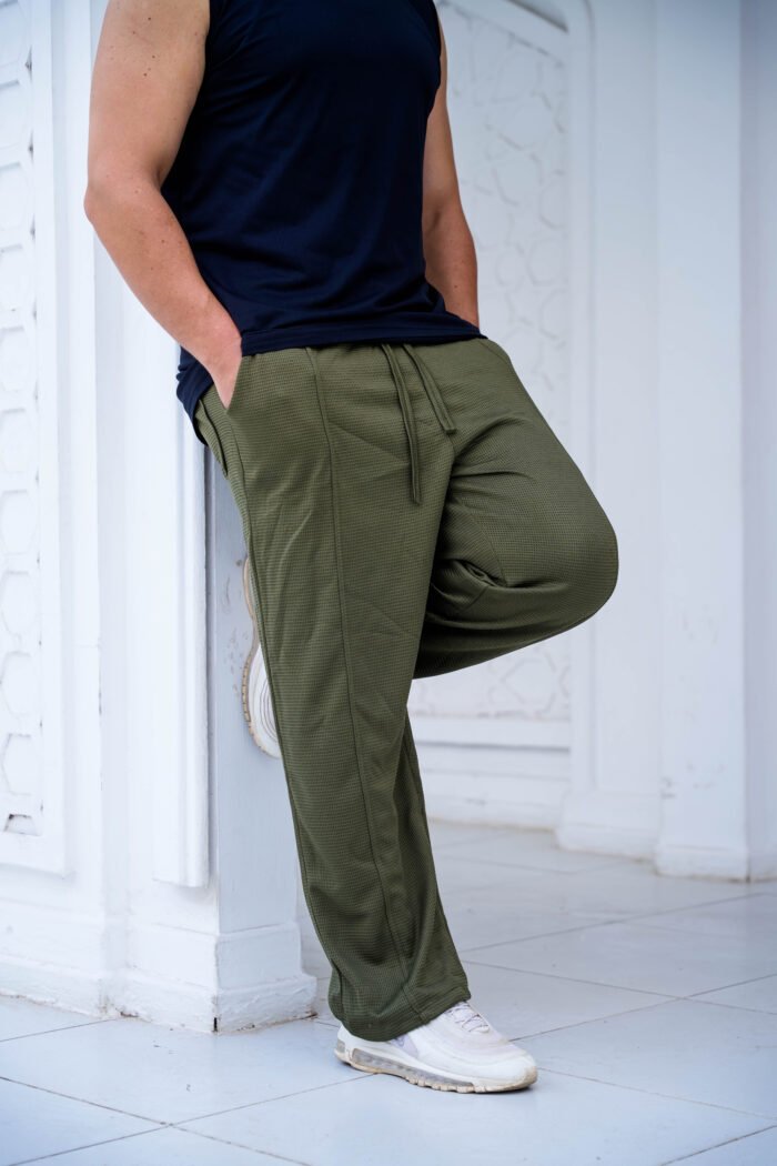 Limited Edition Waffle Wide-Leg Trousers – Stand Out in Style - Image 3